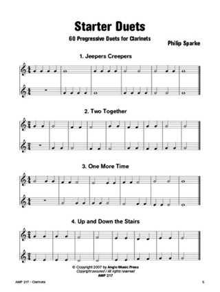 Starter Duets for Clarinets - Philip Sparke - Partition - Clarinette